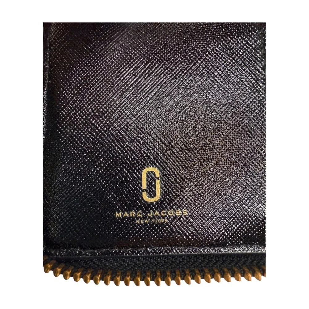 Marc Jacobs Snapshot Compact Wallet Colorblock Saffiano Leather Zip Around